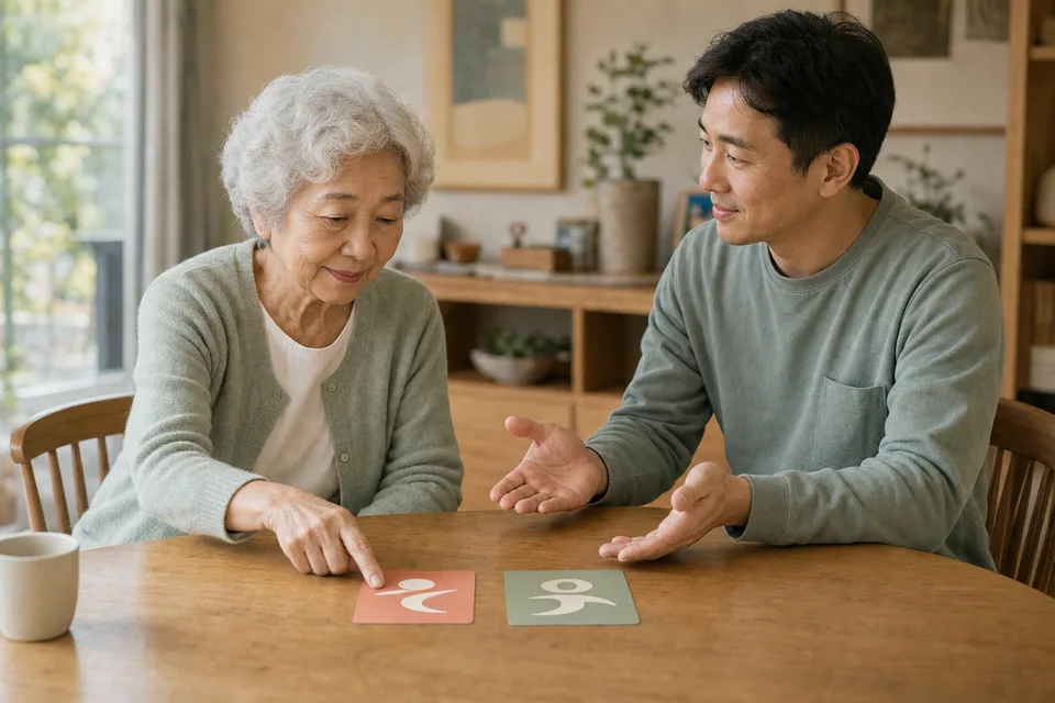 長輩在家人的陪伴下，親手選擇自己想參與的活動。